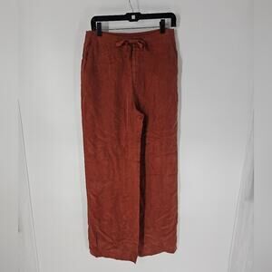 Peruvian Connection Orange High Waist Wide Leg Pants 4
